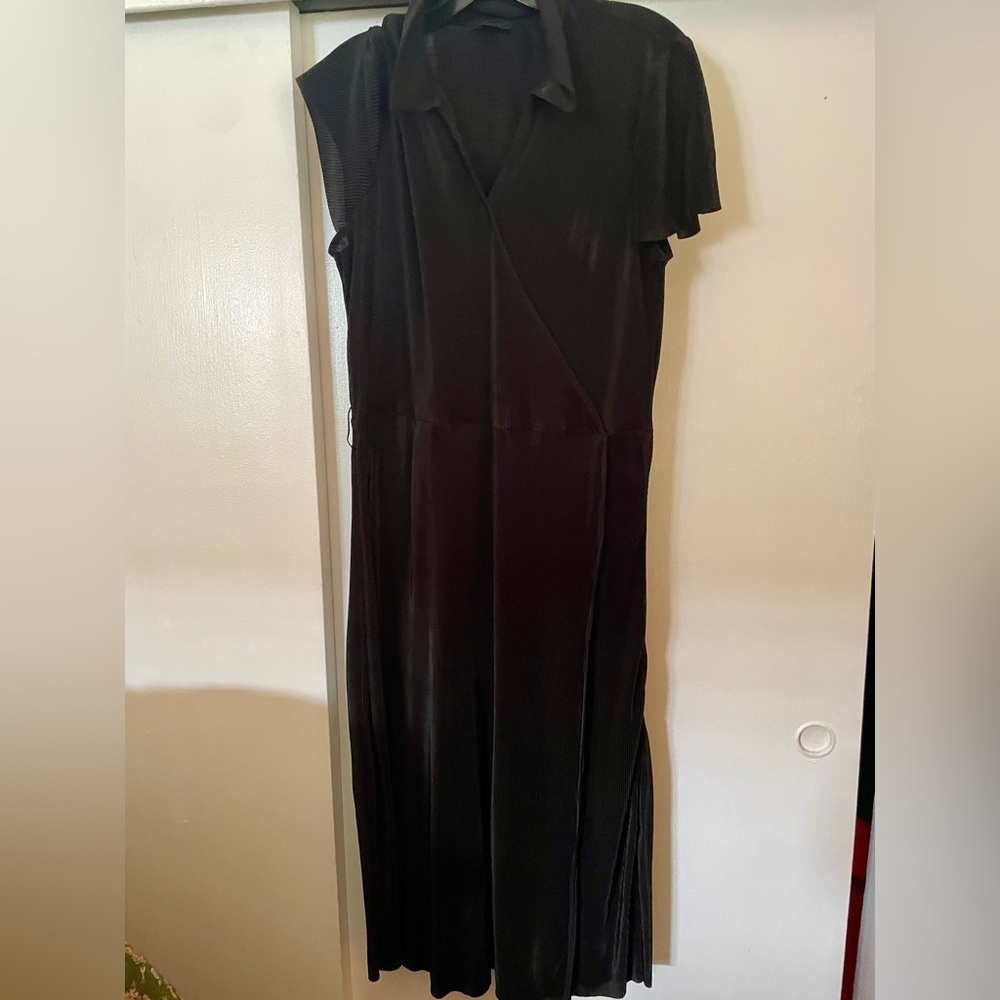 Halogen Black Midi Dress